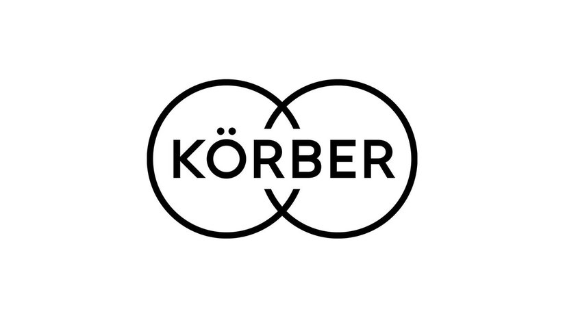 Körber logo in black with a white background.